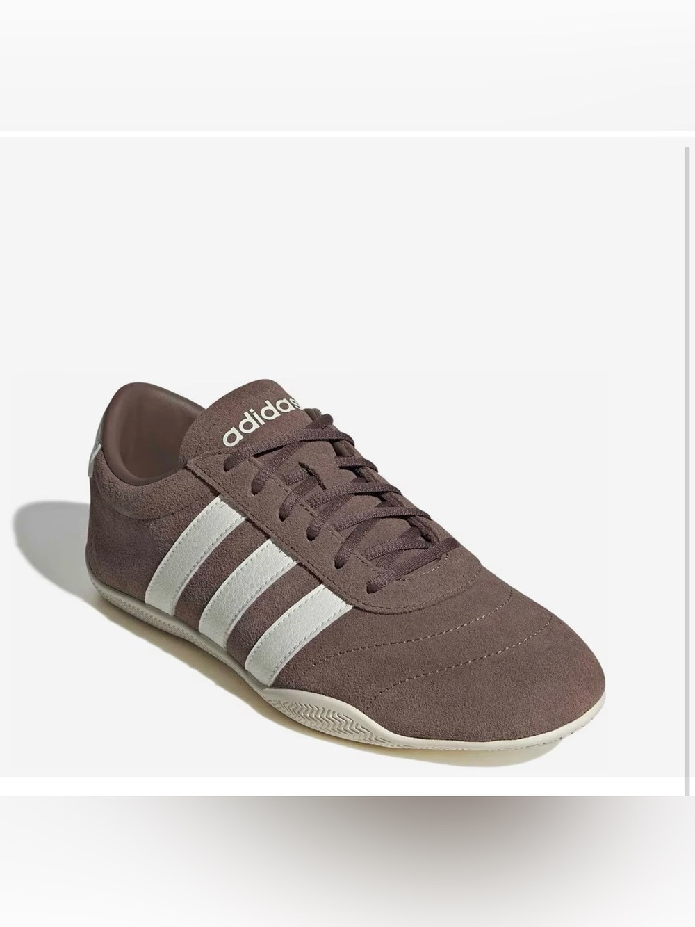 adidas Women’s Suede Sneakers in Brown with White Stripes